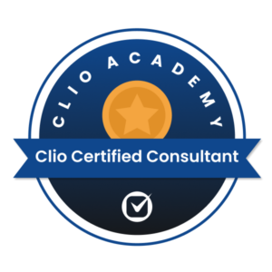 Clio Certified Consultant Badge.